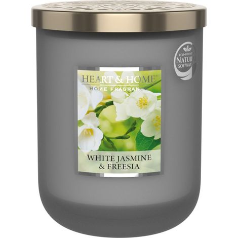 Grande bougie heart and home freesia et jasmin blanc (1/2)
