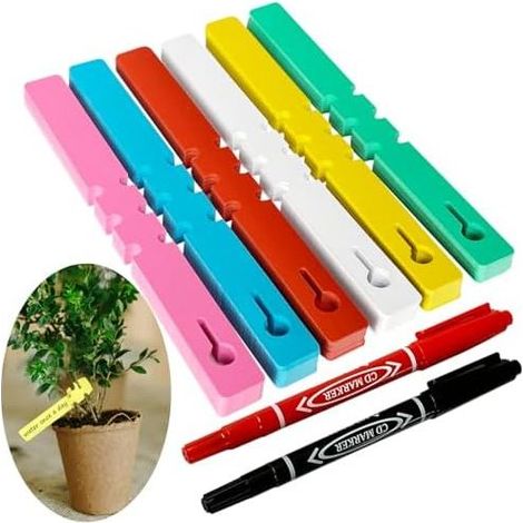 300 Stück Kunststoff-Pflanzenetiketten für Gemüsegärten, Gartenetiketten zur Kennzeichnung und Markierung verschiedener Obstbäume, sowie 2 x 21 cm (300) (1/5)