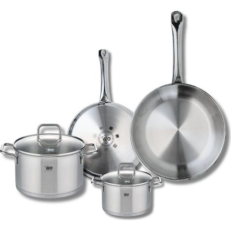 Set de 2 Poêles de cuisson 24 et 28 cm et 2 faitouts 14 et 20 cm Elo Profi Citrin (1/5)