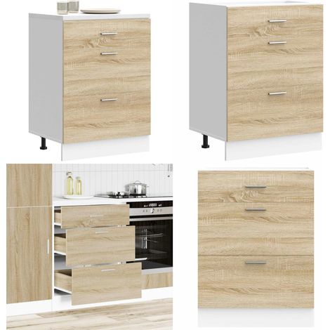 vidaXL Küchenunterschrank Sonoma-Eiche Holzwerkstoff (1/5)