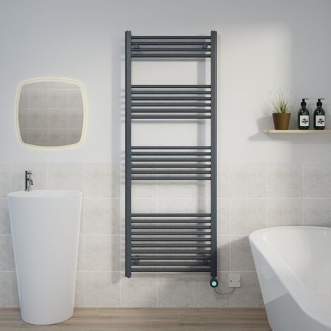 Thermostatic Towel Rail Straight Timer Sand Grey 1600x600mm