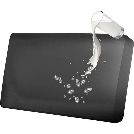 Waterproof Stretch Sofa Cushion Cover, Faux Leather Non-Slip Seat Cushion Cover for Sofa (Backrest, Black) (1/5)