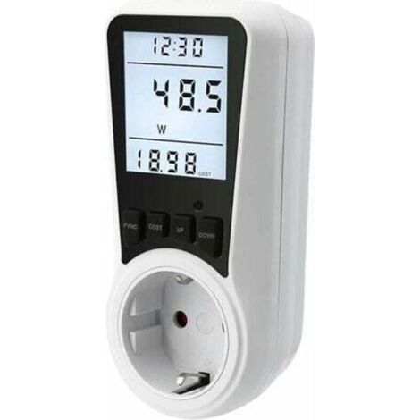 ALLIANDISPrise de courant avec compteur de puissance, compteur de consommation électrique, ampèremètre et écran LCD puissance maximale 3680 watts/16 ampères. (1/4)