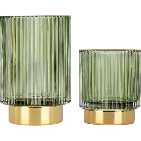 Boîte de rangement maquillage en cristal vert, pot à pinceaux vintage, organisateur pour coiffeuse, chambre, salle de bain. (1/5)