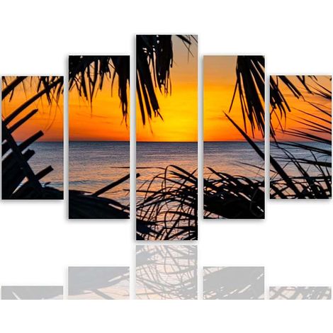 Tableau coucher de soleil sur la mer - 150 x 100 cm (1/5)