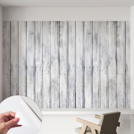 Papier peint autocollant avec imprimé pour cuisine facile à appliquer pour mur a motif Planches de bois 152x104 cm (1/5)
