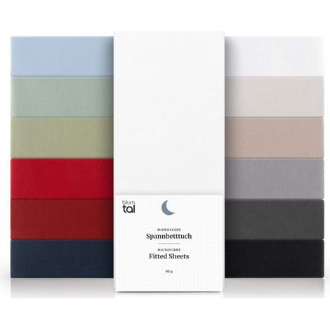 Ineasicer Lot de 1 Drap Housse 120x200 Bonnet 30 cm - Drap Housse 120 x 200 Microfibre De Haute Qualité - Doux, Résistant, Anti Plis - Certifié Oeko-Tex – Blanc (1/5)