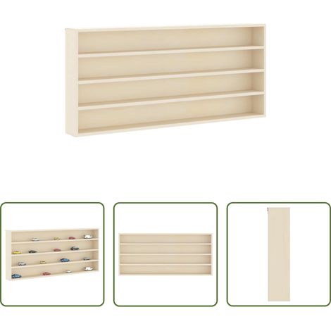 Wandregal - Wanddisplay-Case mit Regal Beige 80 x 8,5 x 36 cm Holzwerkstoff (1/5)