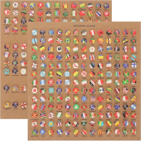 218 punaises en liège pour tableau d'affichage, punaises à motif drapeau éducatif, punaises à coller, punaises en liège-21x20cm