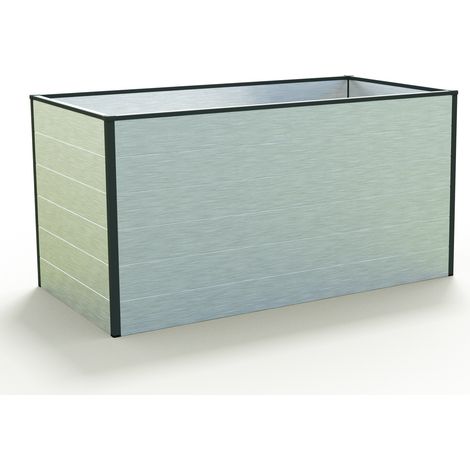 GFP Huerto urbano Jardinera Aluminio Christina - 150 x 77 x 77 cm Estructura estable y resistente a la intemperie con perfiles de cámara hueca de aluminio - aluminio anodizado - Hecho en Austria