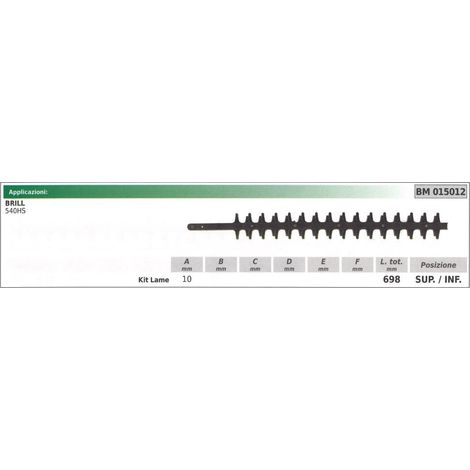 Unter-/Obermesser BRILL 540HS Heckenschere 015012