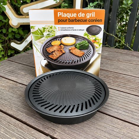 Plaque de cuisson ZK-05 ronde japonaise pour réchaud à gaz et barbecue sans fumée, 720 g – Livraison gratuite (1/5)