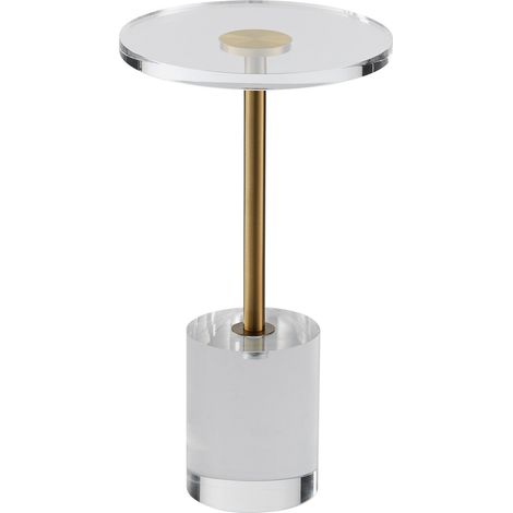 Table d'Appoint Ronde 302x543 mm Bout de Canapé en Acrylique Table Basse Charge Maximale 10 kg Table de Chevet Installation Facile pour Affaires à Portée de Main Salon Chambre Balcon Transparent (1/5)