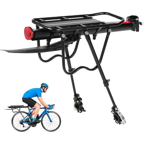 Wolketon Portapacchi per bici in alluminio con riflettore e parafango – Carico massimo 50 kg