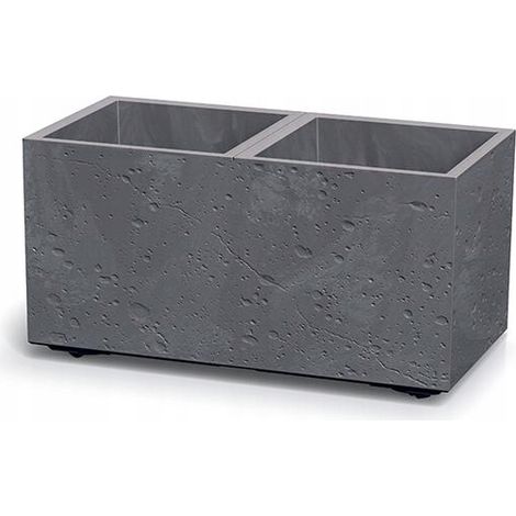Maceta Prosperplast SIERRA CASE efecto hormigón 57,7 cm gris 1 unidad. (1/5)