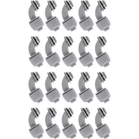 20 pièces raccords étanches coude 90° 3/4 pouce NPT pour gaines flexibles PVC non métalliques électriques (1/5)