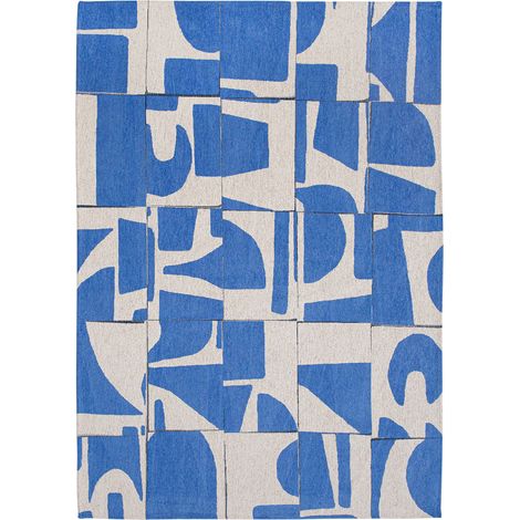 Tapis de salon Papercut Craft Collection 80x150 cm - Campanula - Design Moderne Bauhaus, Formes Déconstruites, Tangram, …quilibre Forme et Couleur (1/5)
