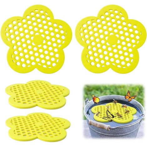 4 Îlots flottants en EVA pour abeilles, station d'arrosage pour le jardin, loisirs et décoration extérieure, conception légère et durable avec une flottabilité supérieure, réduisant la noyade des inse (1/5)
