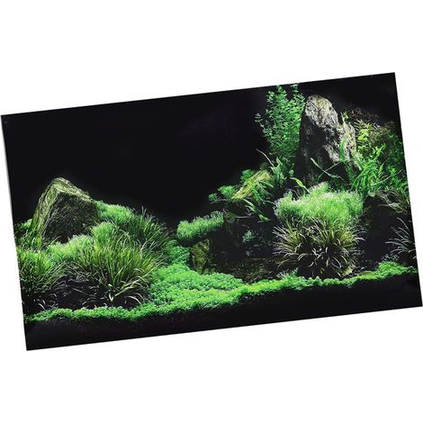 Aquarium Fish Tank fond marin eau herbe fond décoration peinture PVC autocollant 61 x 40 cm (1/5)