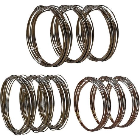 Kit de fil pour bonsaï - 9 rouleaux de fil de palissage en aluminium anodisé - Marron (1/5)