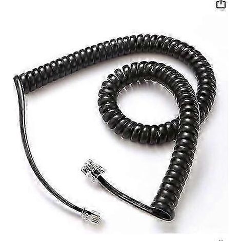 Lot de 2 cordons téléphoniques, cordons de combiné téléphonique, cordon enroulé pour combiné téléphonique (1/3)