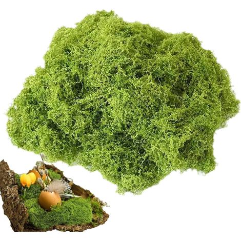 Mousse artificielle décorative 100 grammes, large couverture, respirante, fausse mousse verte pour terrarium, aquarium, jardiniers (1/5)