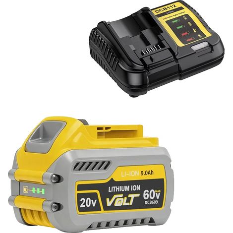Batteria di ricambio, capacità 9000 mAh, ampia compatibilità, 1 batteria, 1 caricabatterie (1/2)