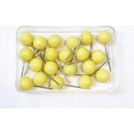 Marcadores/chinchetas de pizarra de 8 mm. Amarillos. 20 unidades. (1/3)