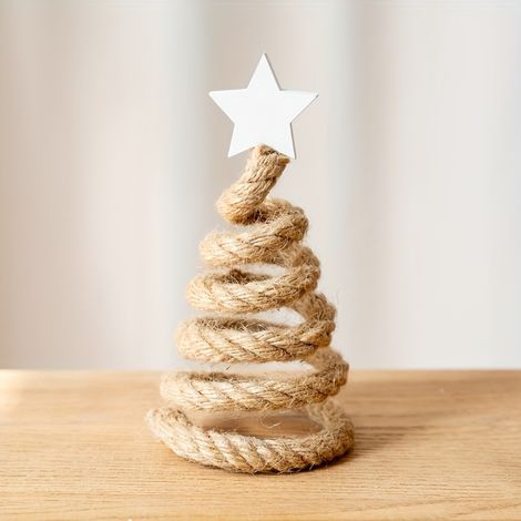 Nouvelle décoration de Noël créative de style nordique, ornements en bois pour sapin de Noël à exposer sur un bureau, adaptés aux 4 saisons (1/5)