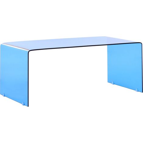 Couchtisch KENDALL Sicherheitsglas Blau (1/5)