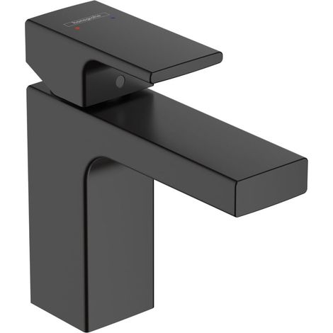 hansgrohe Vernis Shape 71569670 Mitigeur de lavabo 100 sans tirette ni vidage noir mat (1/5)