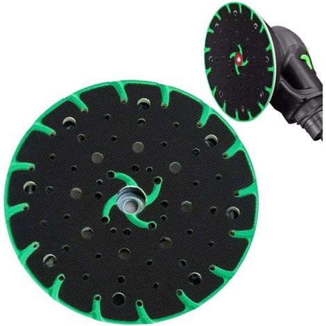 150 mm avec aspiration de poussière de raccordement M8 remplacement du festool plateau ponceuse, compatible avec le ponceuse excentrique 150mm, (1/4)