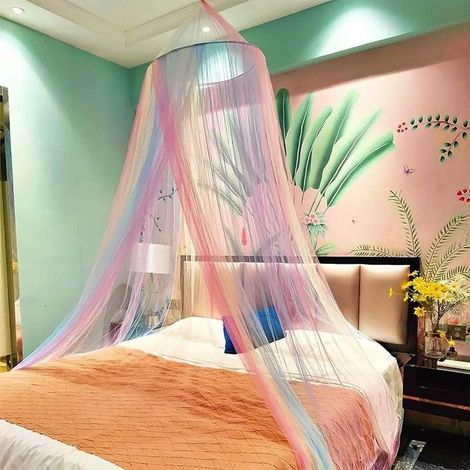 Moustiquaire suspendue en dôme pour bébé – 250×1250×60 cm – filet anti-insectes – ciel de lit décoratif coloré – protection moustiques pour enfant (1/5)