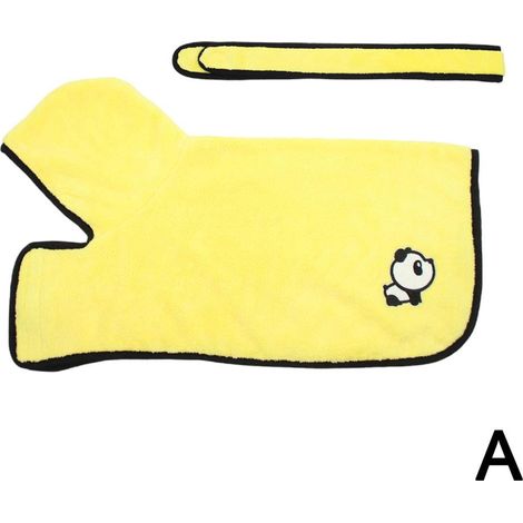 Robe De Bain Pour Chien - Microfibre En Velours De Corail - À Capuche Avec Ceinture - Pour Séchage Après Bain Ou Pluie - XS À XL