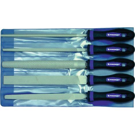 Jeu de limes longueur 200 mm coupe 2 Ergonomique bicomposant (1/4)