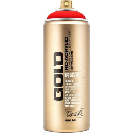 Bombe de peinture - Gold - Acrylique - Rouge feu - F3000 - 400ml - Montana Cans