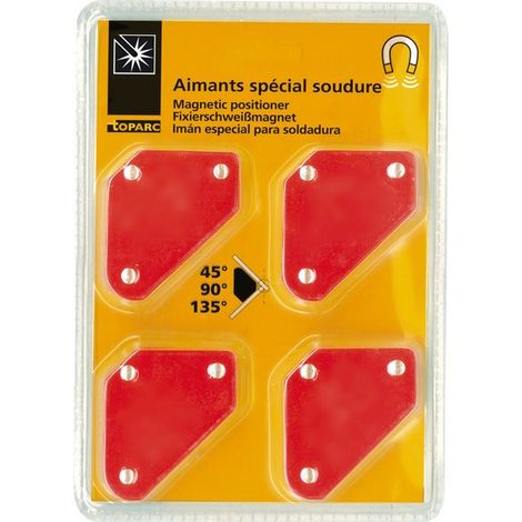 Toparc 044180 Magnet-Schweißwinkel, 4er (1/3)