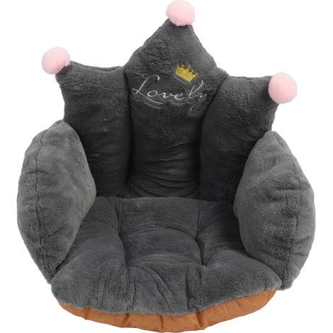 Eosnow Office Chair Kissen halb geschlossene Kronenform Polyesterfasersitz für Schlafsäle Home Dark Grey L. (1/5)