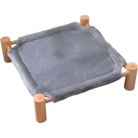 Lit surélevé pour animaux de compagnie, lit tabouret pour chats et chiens, chaise pour animaux de compagnie, gris foncé-- (1/5)