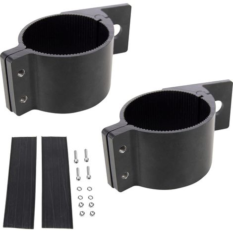 2 Pièces Support de Montage de Lumière Travail, 2.5 pouces 66 mm-71 mm, Ajustable Universelle Pince de Tube de Barre Fixation Support Barre Led pour Tout-terrain Voiture Camion Moto SUV 4x4 (1/5)