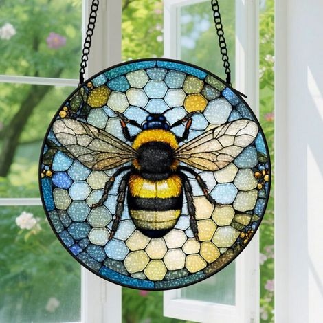 Capteur de soleil en vitrail - décoration spirituelle 15cm (1/4)
