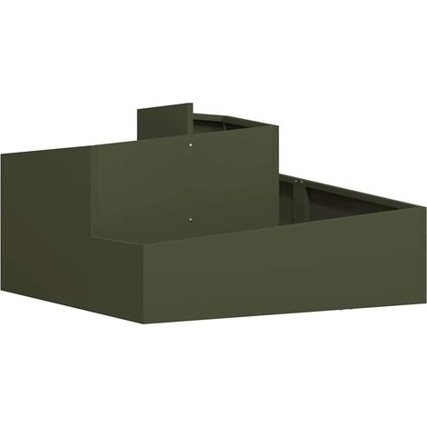 Maison Exclusive - Vaso da giardino Verde oliva 80 x 80 x 50 cm