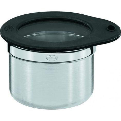 Rosle Recipiente de almacenamiento negro 300 ml acero inoxidable