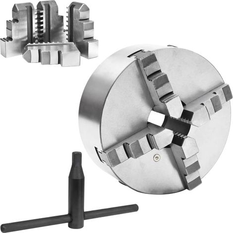Mandrin de tour auto-centrant à 4 mâchoires 200 mm Acier (1/5)