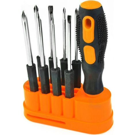 Ensemble de tournevis multifonctions 10 pièces pour petits tournevis ménagers Ensemble d'outils de tournevis plats cruciformes (1/5)