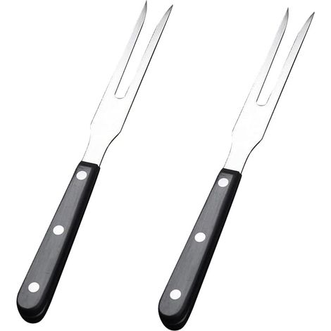 BEBUSINGOTO 2 piezas tenedores de acero inoxidable para carne, para barbacoa, cocina, asado, fiesta, festival