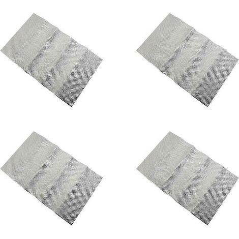 Pare-chaleur en aluminium gaufré, protection haute température, isolation thermique, 300 mm x 500 mm, 4 panneaux, argent - pour échappement automobile, compartiment moteur (1/5)