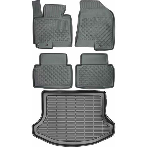 Juego de alfombrillas para coche y maletero para Kia Sportage III SUV (2010-2016).