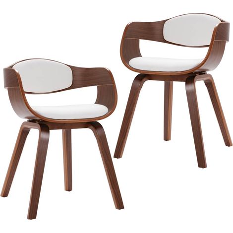 Maison Exclusive - Esszimmerstühle 2 Stk. Bugholz und Kunstleder