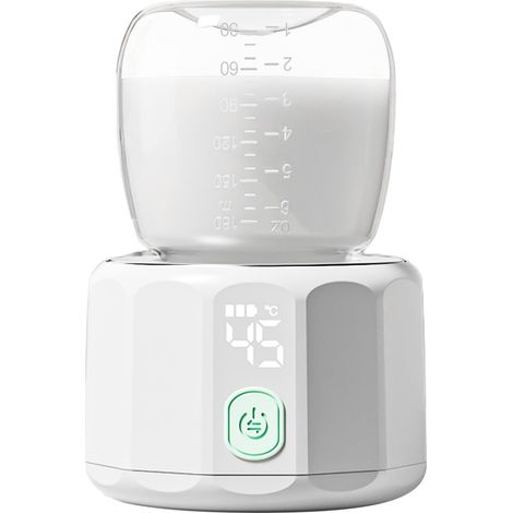 Chauffe-biberon portable pour bébé - Chauffe-biberon portable - Chauffe-lait numérique - 4 niveaux de température et 3 min - Chauffage rapide - Rechargeable - Voyage pour lait maternel (1/5)